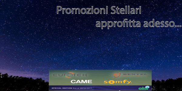 Promo Febbraio stellare per Automazione e Video Sorveglianza